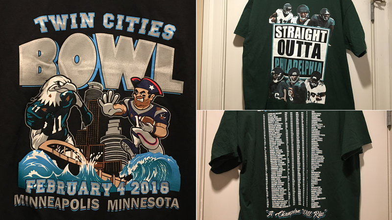 Illustration for article titled A Guide To Bootleg Eagles Super Bowl T-Shirts
